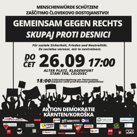 Demonstration Gemeinsam gegen Rechts | Skupaj proti desnici